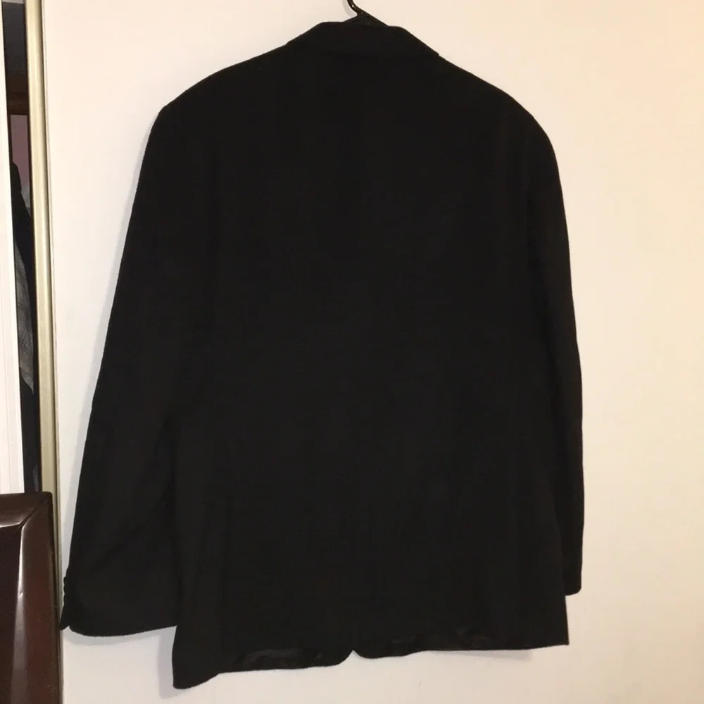 Michael Kors Black Wool Camel Hair Coat Blazer Jacket